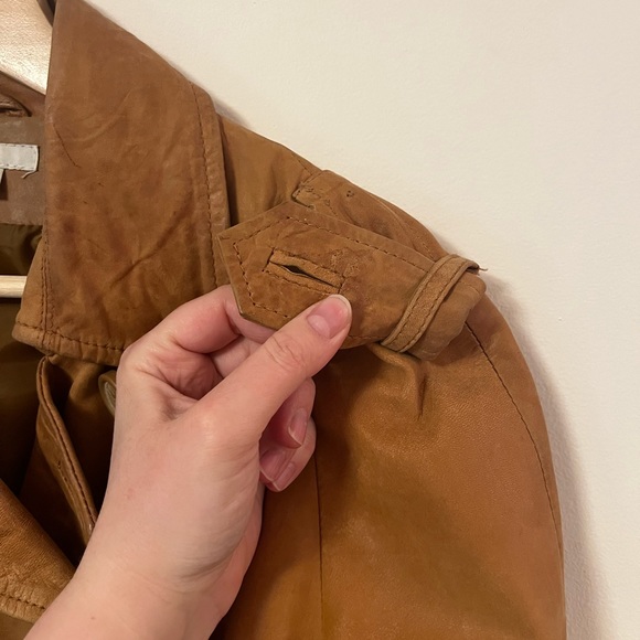 Zara Cognac Leather Jacket - Picture 5 of 6